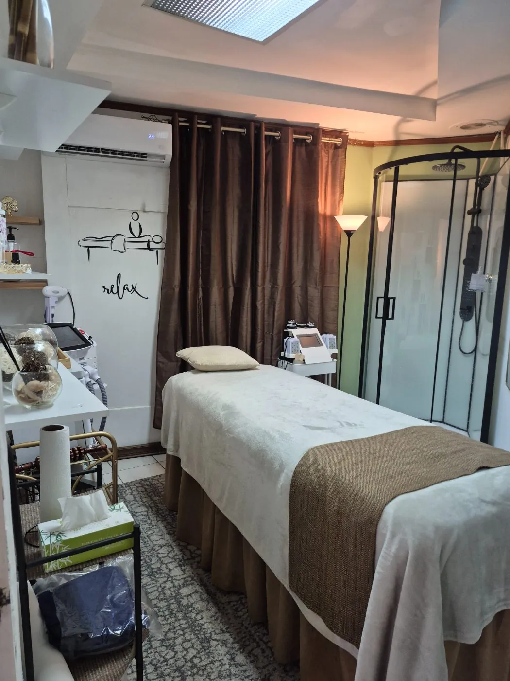 Ambiente cálido y caribeño del spa